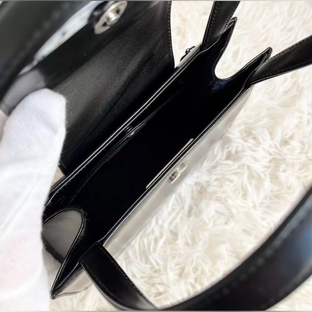 Valentino Garavani Vintage Black Leather Handbag RARE- ONLY ONE ON POSH! - Picture 12 of 15